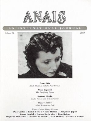 cover image of ANAIS: An International Journal, Volume 18